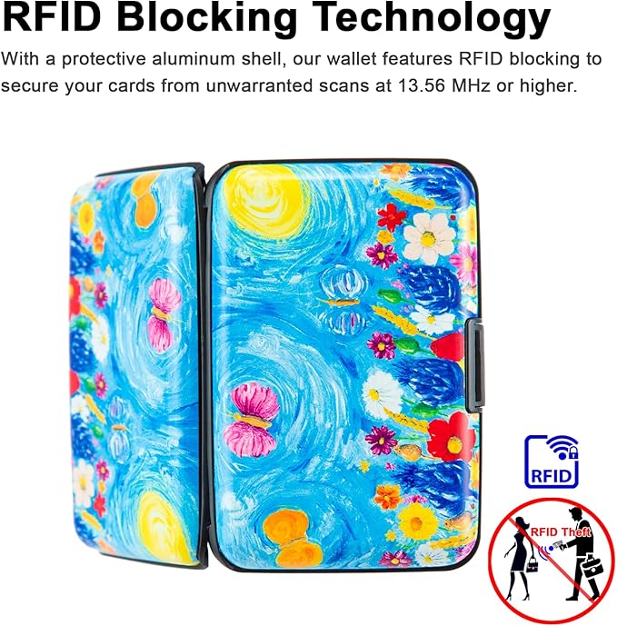 Credit Card Holder Small RFID Blocking Wallet Business Metal Slim Mini Aluminum Hard Case for Women Men