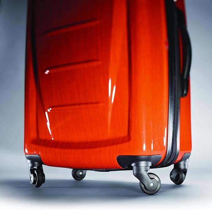 Samsonite Winfield 2 Hardside Expandable Luggage with Spinner Wheels, Orange, Checked-Large 28-Inch
