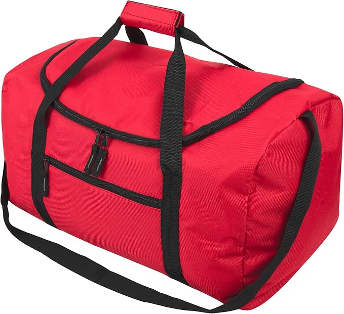 20 Inch, 40 Liter Duffel Bag for Men, Women Travel Weekender Overnight Carry-on Shoulder Duffel Tote Bag (Red)