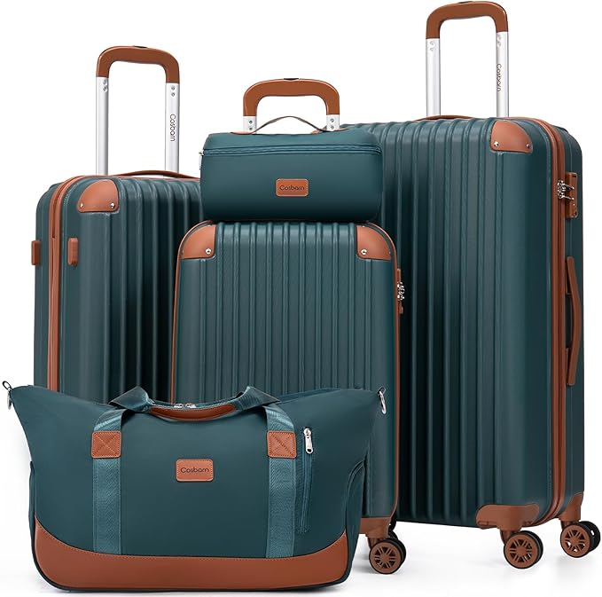Luggage Sets 5 Piece Suitcases with Wheels, Suitcase Set ABS Hard Case Luggage with TSA Lock Spinner Wheels Durable Travel Luggage