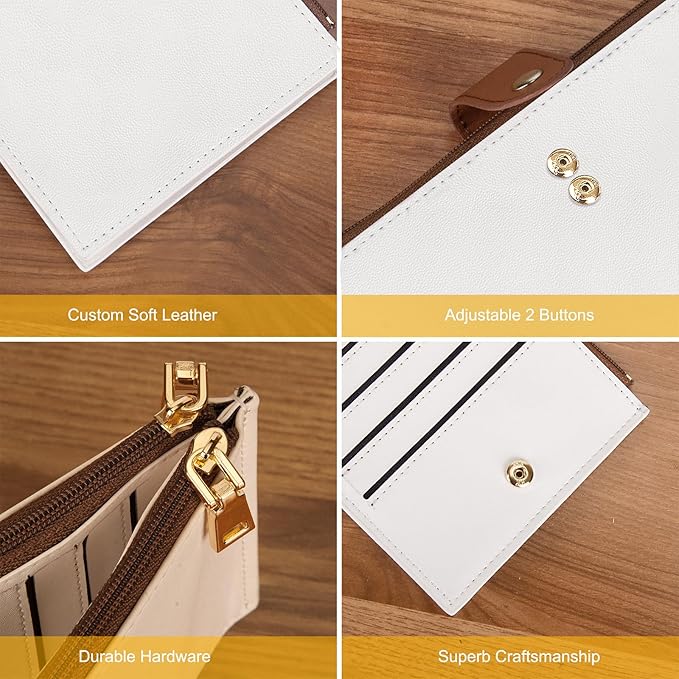 Travelambo RFID Wallet Women Large Size Bifold Multi Card Wallet Case with Zipper Pocke Credit Card Holder for Women