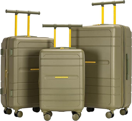 French Connection Le Voyage Luggage Set, Sage, 3 Piece Set