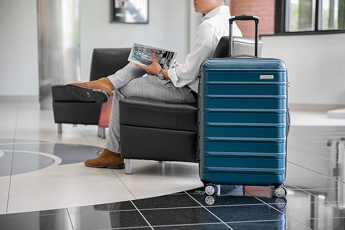 Samsonite Omni 2 Hardside 3 Piece Set - Includes Global Carry-On, Medium, & Large Checked Suitcases - 360° Dual Spinner Wheels - Integrated TSA Lock & Expansion - Amazon Exclusive - Midnight Black