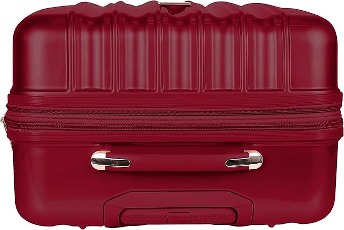 kensie Women's Alma Hardside Spinner Luggage,Expandable, Japanese Carmine Red, 3 Piece Set (20/24/28)
