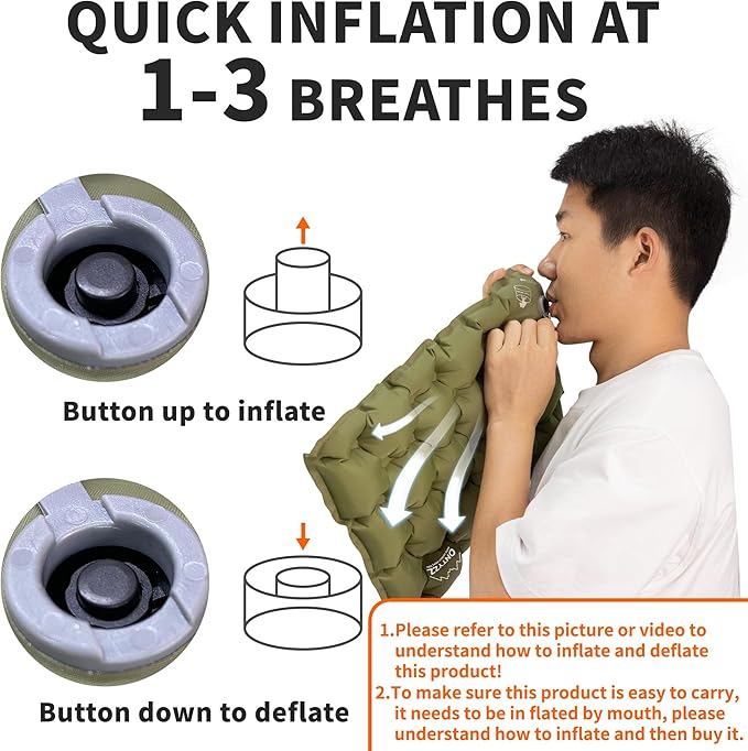 ONTYZZ Inflatable Seat Cushion Lightweight Airplane Seat Cushion Stadium Seat Travel Cushion for Climbing Hiking Office Airplane