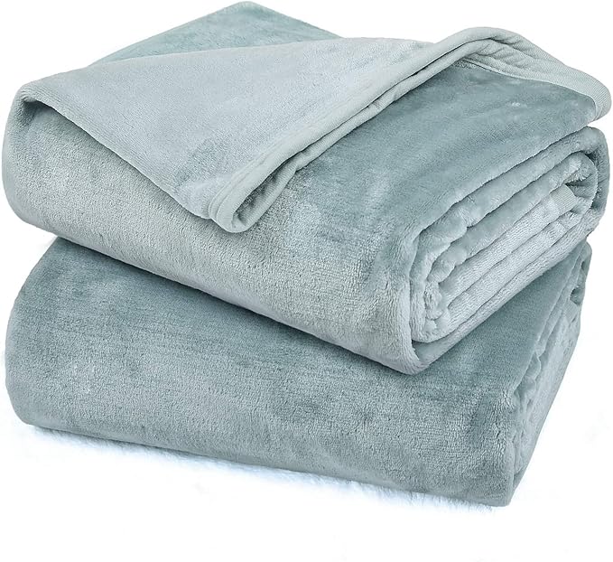 EIUE Comfortable Flannel Fleece Blanket Set,Ultra Soft Full Body Nap Blanket Quilt for Home & Travel,Wedding Favors Gift for Family Couple(2 Packs,60x80)
