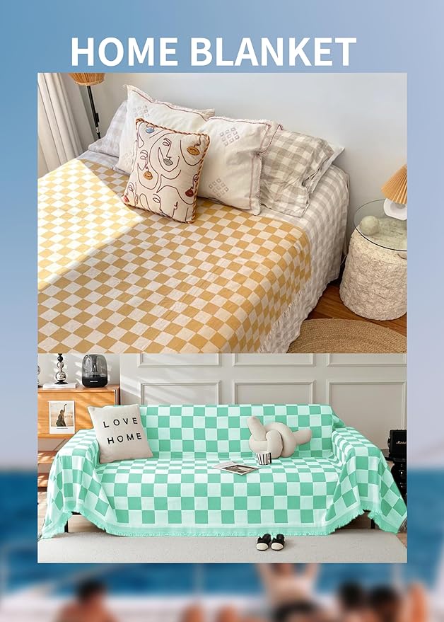 Antfuny Giant Beach Towel Blanket Autumn Outing Stuff for Women & Men Road Trip Camping Gear Ship Cruise Gear Must Haves Large L Aqua Plain Pattern Yard Mat Airplane Accessories Travel Gadgets