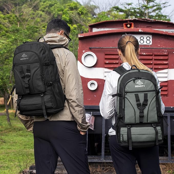 40L/50L Expandable Hiking Backpack for Men and Women, Travel Camping Backpack Flight Approved