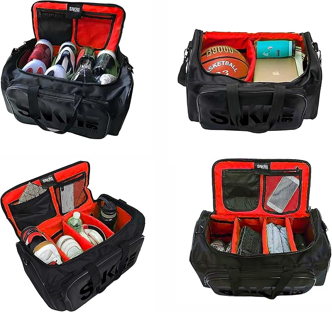 Sneaker Duffel Travel Bag for Men Shoe Bags for Travel Sneaker Bag Basketball Outdoor Sports Gym Bag Travel shoe bag With 3 Adjustable Compartment Dividers Travel Shoe Bags