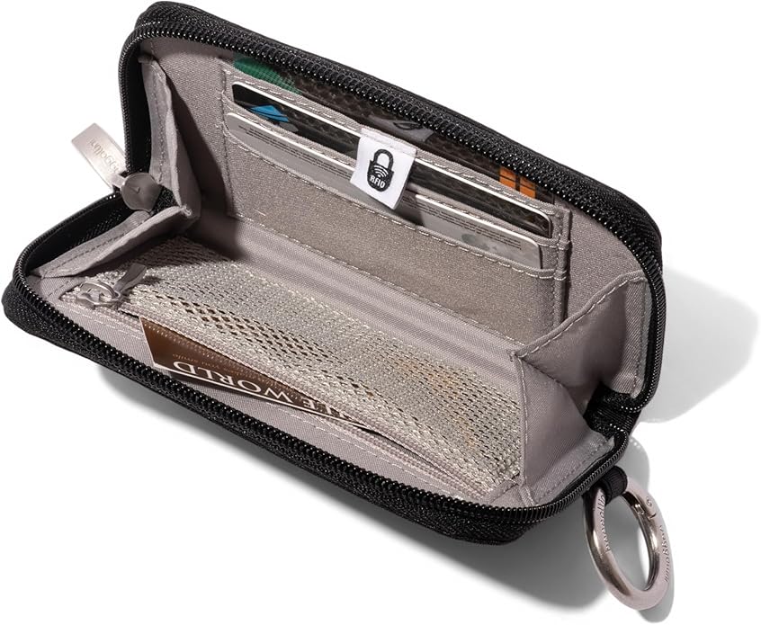 Baggallini Deluxe Card Case - Lightweight 5.5"x3.3" RFID Protected Womens Wallet Card Holder