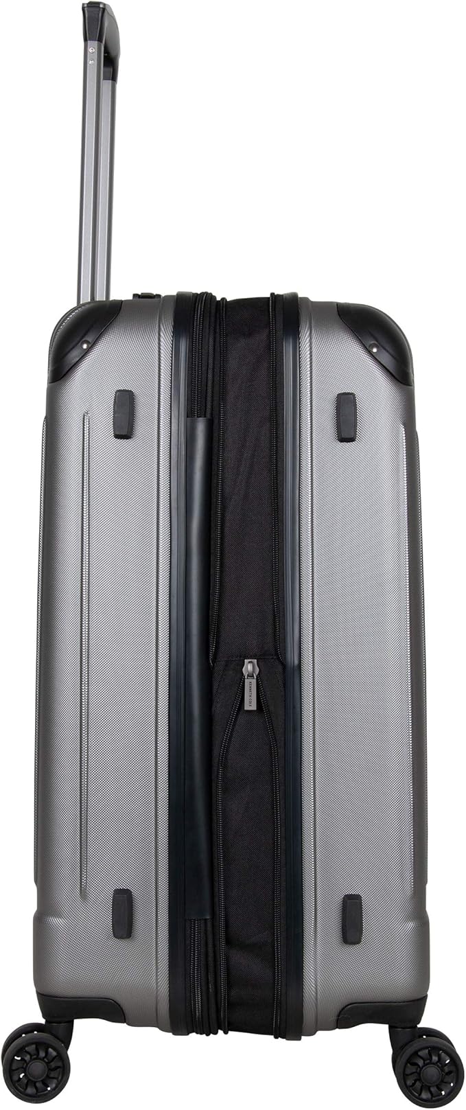 Kenneth Cole Reaction Flying Axis 24" Hardside Expandable 8-Wheel Spinner Check-Size Luggage, Silver
