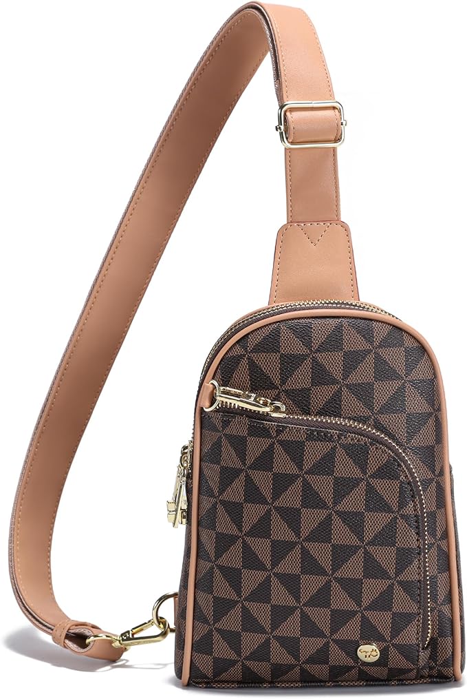 INICAT RFID Blocking Sling Bag, Anti Theft Crossbody Bag for Women, Travel Fanny Pack Style Purse, Vegan Leather