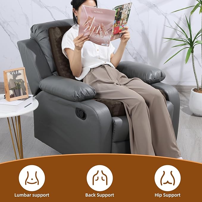 BALAPET Recliner Cushions for Long Sitting, Egg Crate Foam Recliner Cushion for Elderly Reduces Muscle Fatigue and Provides Air Flow, Extra Large Non-Slip Seat Cushion with Back Support(22*20*4in)
