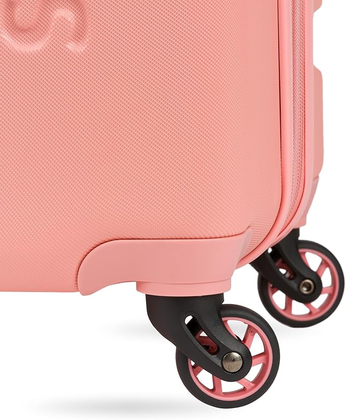 SwissGear 7366 Signature Hardside Expandable Luggage with Spinner Wheels, TSA Lock, Coral Almond, Checked-Large 27-Inch