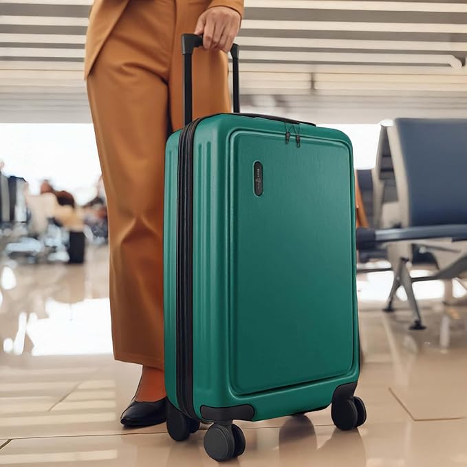 Luggage Sets 2 Piece, 24 Inch Suitcase and 28 Inch Luggage with Spinner Wheels, Durable Hard Shell Suitcase Set, Expandable Travel Suitcases with Wheels, Green