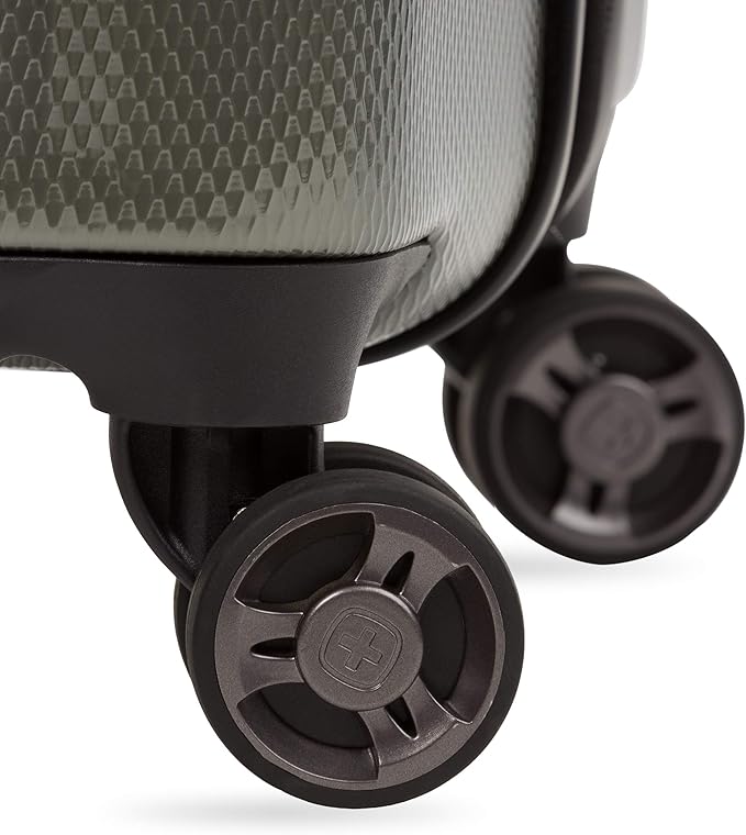SwissGear 7272 Energie Expandable Hardside Luggage with Spinner Wheels and TSA Lock, Gunmetal, Checked-Large 27-Inch