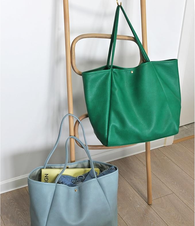 Oversize Pu Leather Tote Women Weekender Bag Shopper Handbag Travel Purse