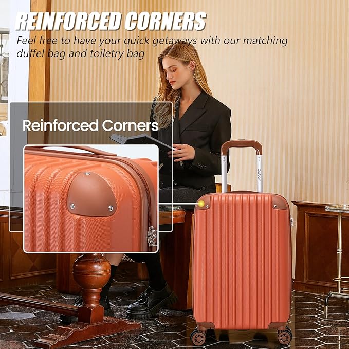 Luggage Sets 5 Piece Suitcases with Wheels, Suitcase Set ABS Hard Case Luggage with TSA Lock Spinner Wheels Durable Travel Luggage
