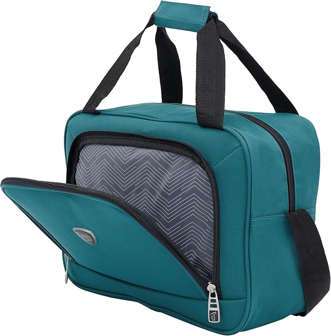 Travelers Club Chicago Hardside Expandable Spinner Luggage, Teal, 3 Piece Set