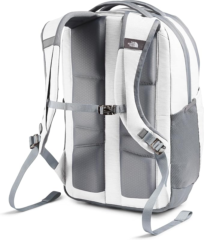 The North Face Women's Vault Everyday Laptop Backpack - Commuter Travel Bag, Water-Repellent, Spacious Main Compartment, TNF White Metallic Mélange/Mid Grey-NPF, One Size