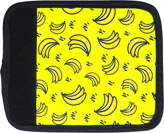 Neoprene Luggage Handle Wrap Fluorescent Colors Luggage Identifiers/Tags/Marker (Banana)