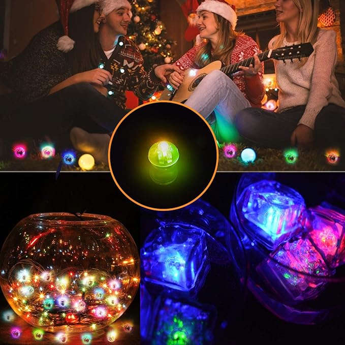 100pcs Balloon Lights, Long Standby Time Mini Ball Light, Round LED Multicolor Twinkling Ball Lamp for Paper Lantern Balloon Party Wedding, Birthday and Festival Christmas Decorative Lights