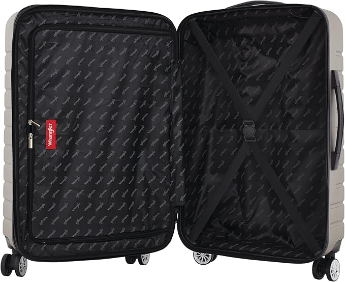 Wrangler Tahoe 3 Piece Spinner Luggage Set, Desert Taupe