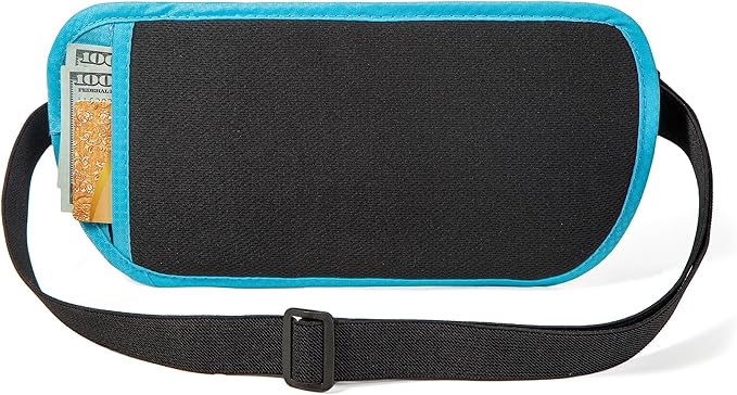 Travel Money Belt - Slim Passport Holder Travel Wallet with RFID Blocking Travel Pouch Undercover Fanny Pack for Women Men