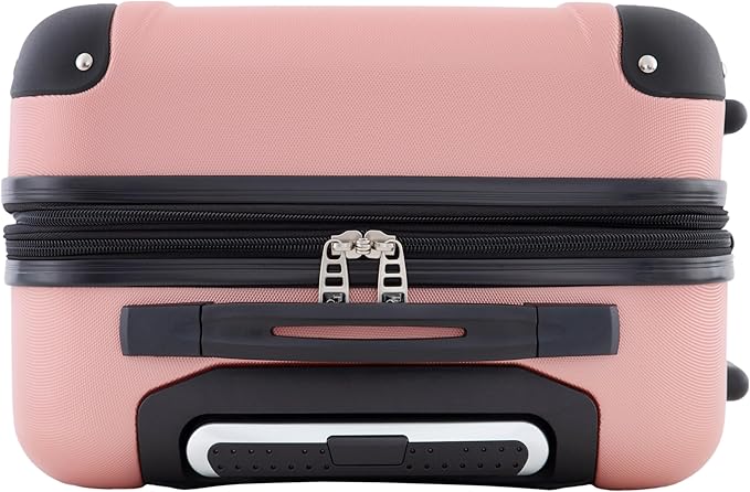 Travelers Club Chicago Hardside Expandable Spinner Luggage, Rose Gold, 22" Carry-On