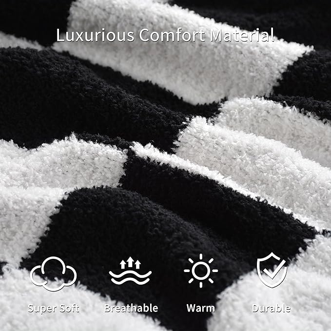 JOOJA Wearable Blanket Super Soft Feather Yarn Blanket Shawl with Pockets Fuzzy Throw Blanket TV Blanket for Adults Teens