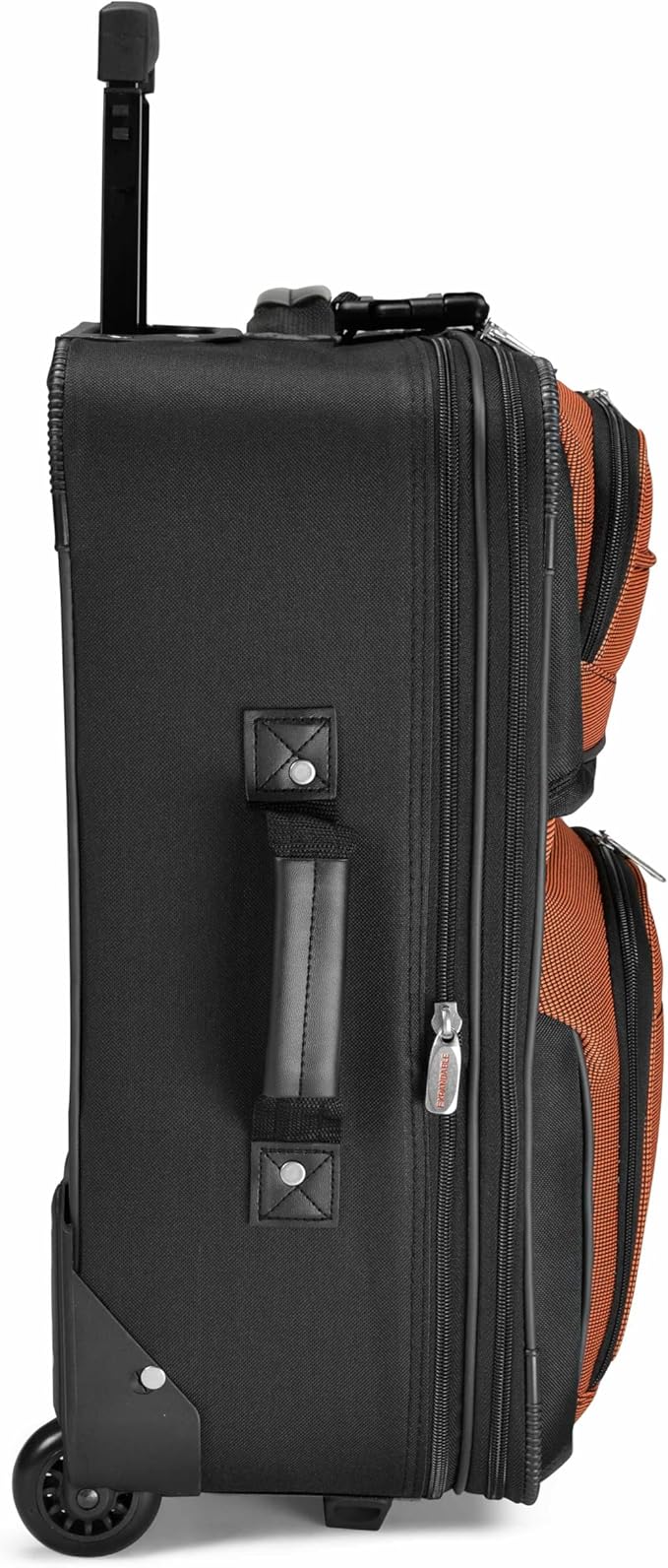 Travel Select Amsterdam Softside Expandable Luggage with Rolling Wheels, Orange, 21-Inch Carry-on