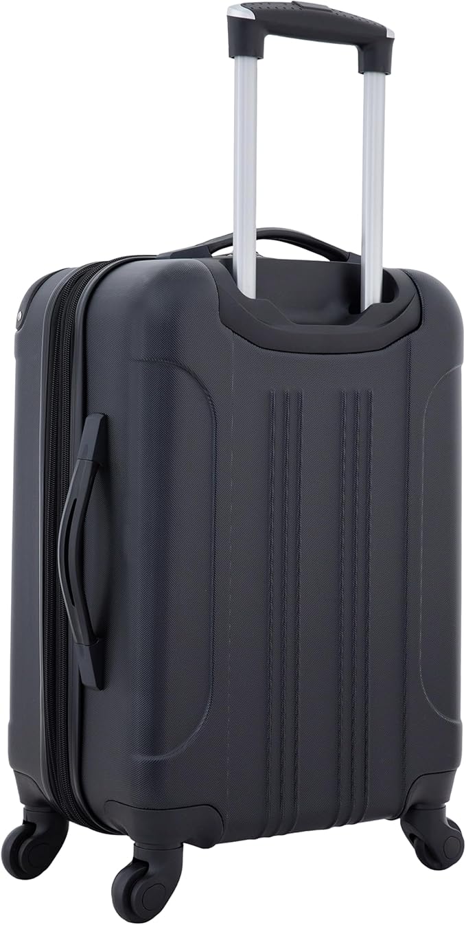 Travelers Club Chicago Hardside Expandable Spinner Luggage, Black, 22" Carry-On
