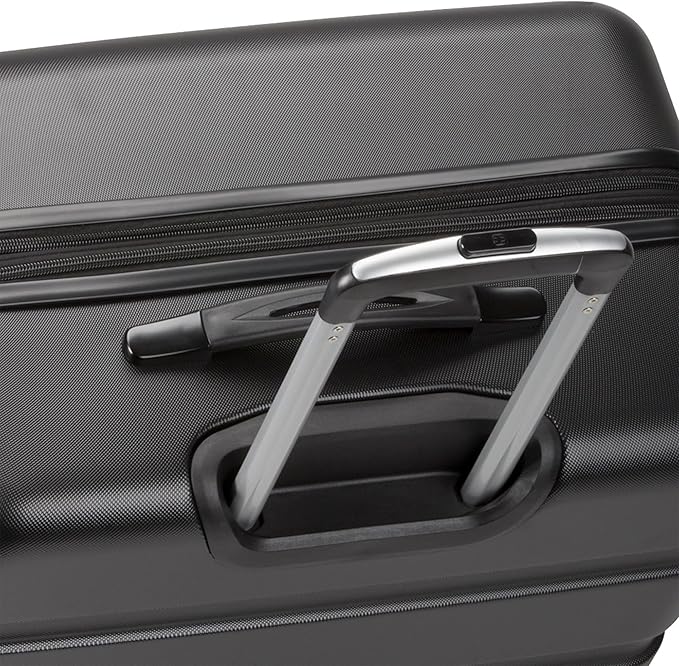 SwissGear 7366 Signature Hardside Expandable Luggage with Spinner Wheels, TSA Lock, Black, Checked-Medium 23-Inch