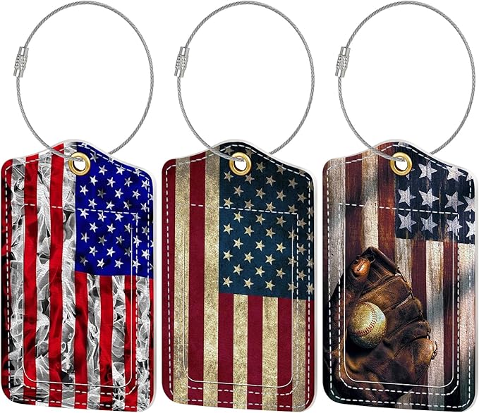 Luggage Tag, 3 Pack Travel Cruise Luggage Tags for Suitcases, Cute Suitcase Tags Identifiers Bag Tags with Privacy Flap, Baggage Name Tag for Women Men Kids Luggage Backpack School Bag Handbag