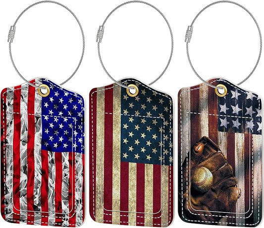 Luggage Tag, 3 Pack Travel Cruise Luggage Tags for Suitcases, Cute Suitcase Tags Identifiers Bag Tags with Privacy Flap, Baggage Name Tag for Women Men Kids Luggage Backpack School Bag Handbag