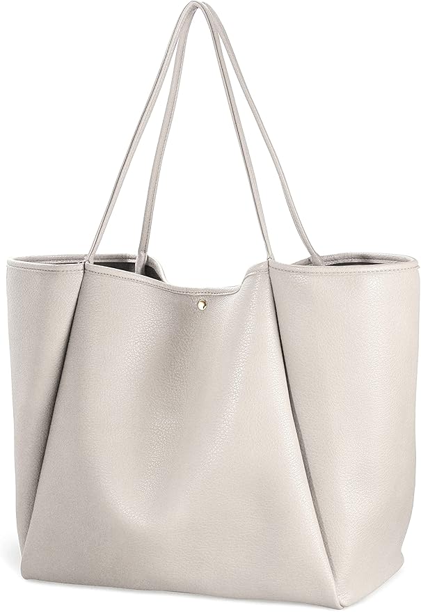 Oversize Pu Leather Tote Women Weekender Bag Shopper Handbag Travel Purse
