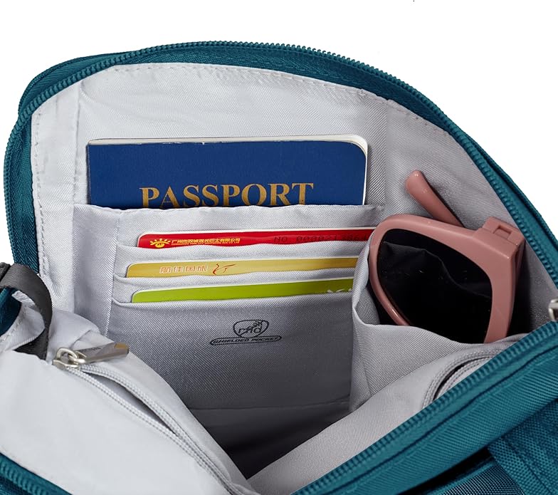 Travelon Anti-theft Classic Slim Double Zip Crossbody