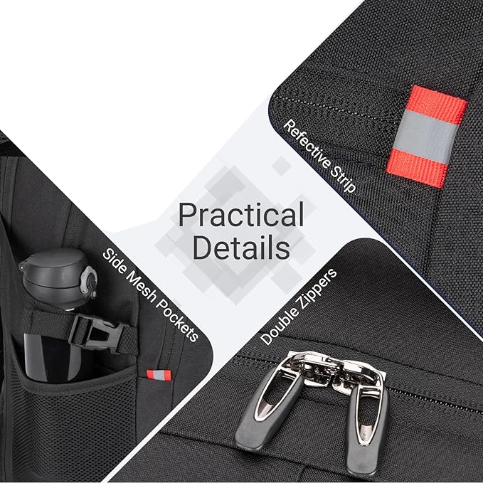 48L Expandable Laptop Backpack, Anti-thief Travel Backpack, Airline Approved Business Waterproof Carry on Luggage, Fits 17.3" Laptop for Men Women