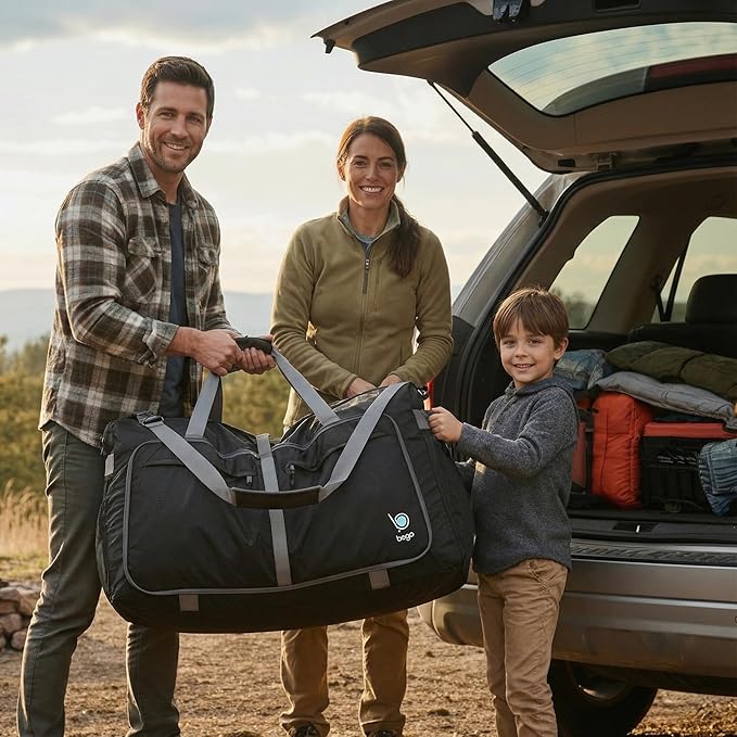 Bago Extra Large Duffle Bag for Travel Women & Men. Durable, Lightweight, Foldable Travel Duffel Bags For Traveling Women. 120L Duffle Bags Use As a Weekender Bag with Shoe Compartment, Checked Duffel