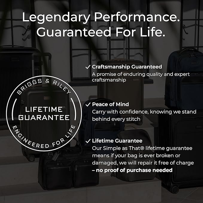 Briggs & Riley 27" Medium Trunk Spinner - Checked Luggage for Travel, Suitcases with Wheels, Hardside Rolling Bag for Men & Women, Self-Repairing Zipper - Torq Collection, Ocean