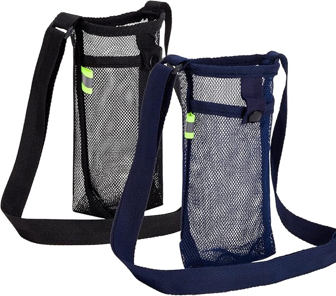 Tainehs Water Bottle Holder Carrier with Adjustable Shoulder Strap - Beach & Sports Bottle Bag for Hiking, Gym, Camping, Walking, Travel