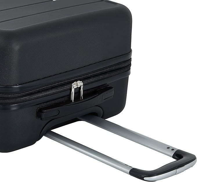 French Connection St. Martin Carry-On Luggage with Cup Holder/USB Ports, Black