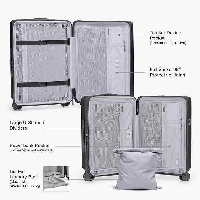 Traveler's Choice Markham Hardside Expandable Luggage with Hinomoto Spinner Wheels, 26-Inch Medium, Black
