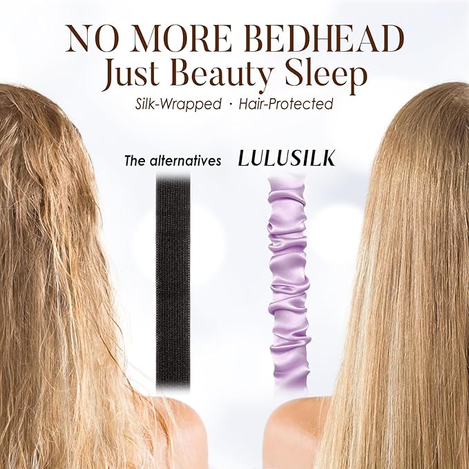 LULUSILK 100% Mulberry Silk Sleep Mask, Lavender Silk Eye Cover for Sleeping, Pack of 1