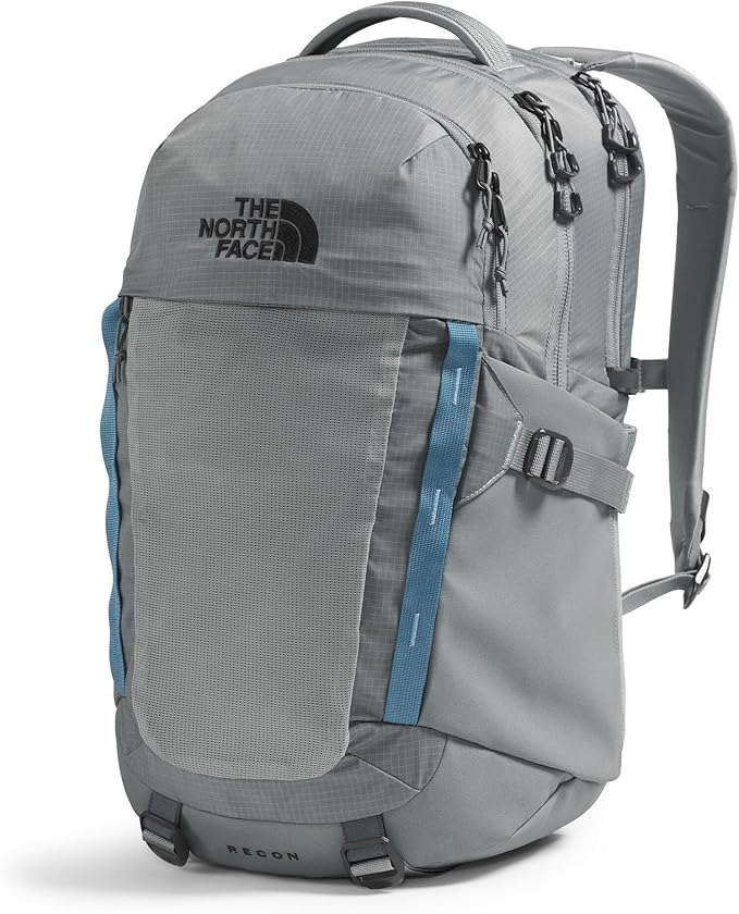 The North Face Recon Everyday Laptop Backpack - Daypack, Water Repellent, Laptop Sleeve, 2 Water Bottle Pockets, Concrete, One Size