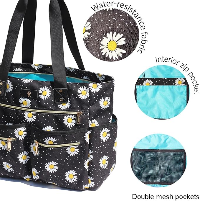 Weekender Bag Carry On Bag Overnight Tote Travel Duffle with 13 Pockets for Travel,Work，Gym,Beach,Teacher,Nurse