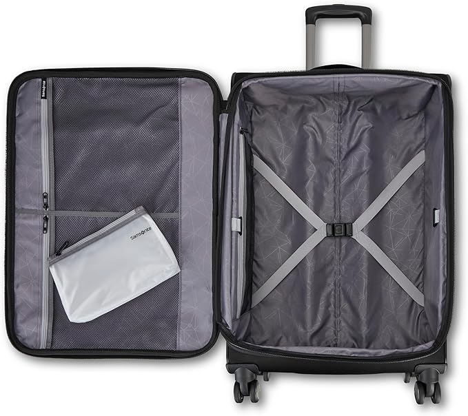 Samsonite Ascella 4 Medium Checked Luggage - Black