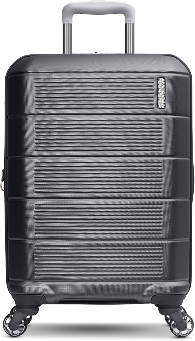 American Tourister Stratum 2.0 Expandable Hardside Luggage with Spinner Wheels, Charcoal, 3-Piece Set (20/24/28)