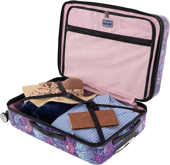Travelers Club Unisex Bella Caronia Deluxe 20", 3 Piece, or 7 Piece Luggage & Travel Accessories Set Jardin