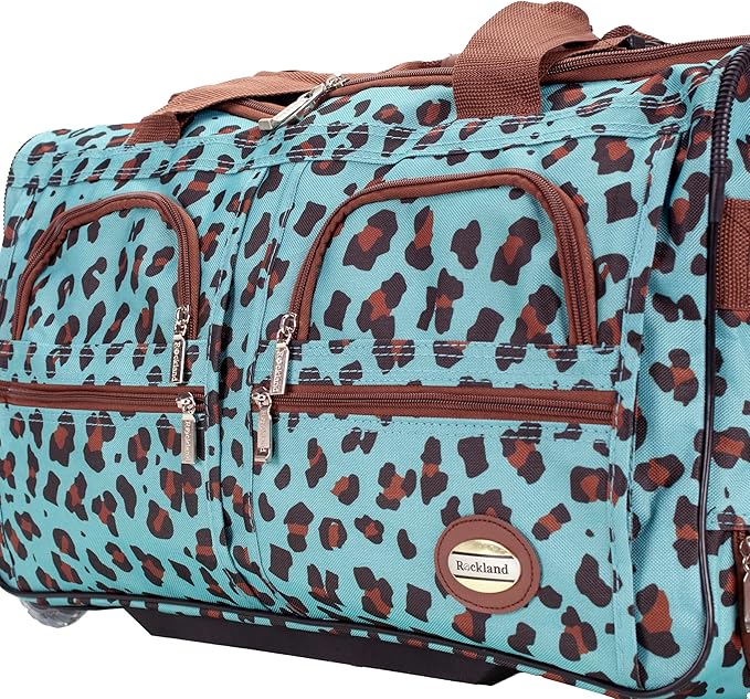 Rockland Rolling Duffel Bag, Black, 22"
